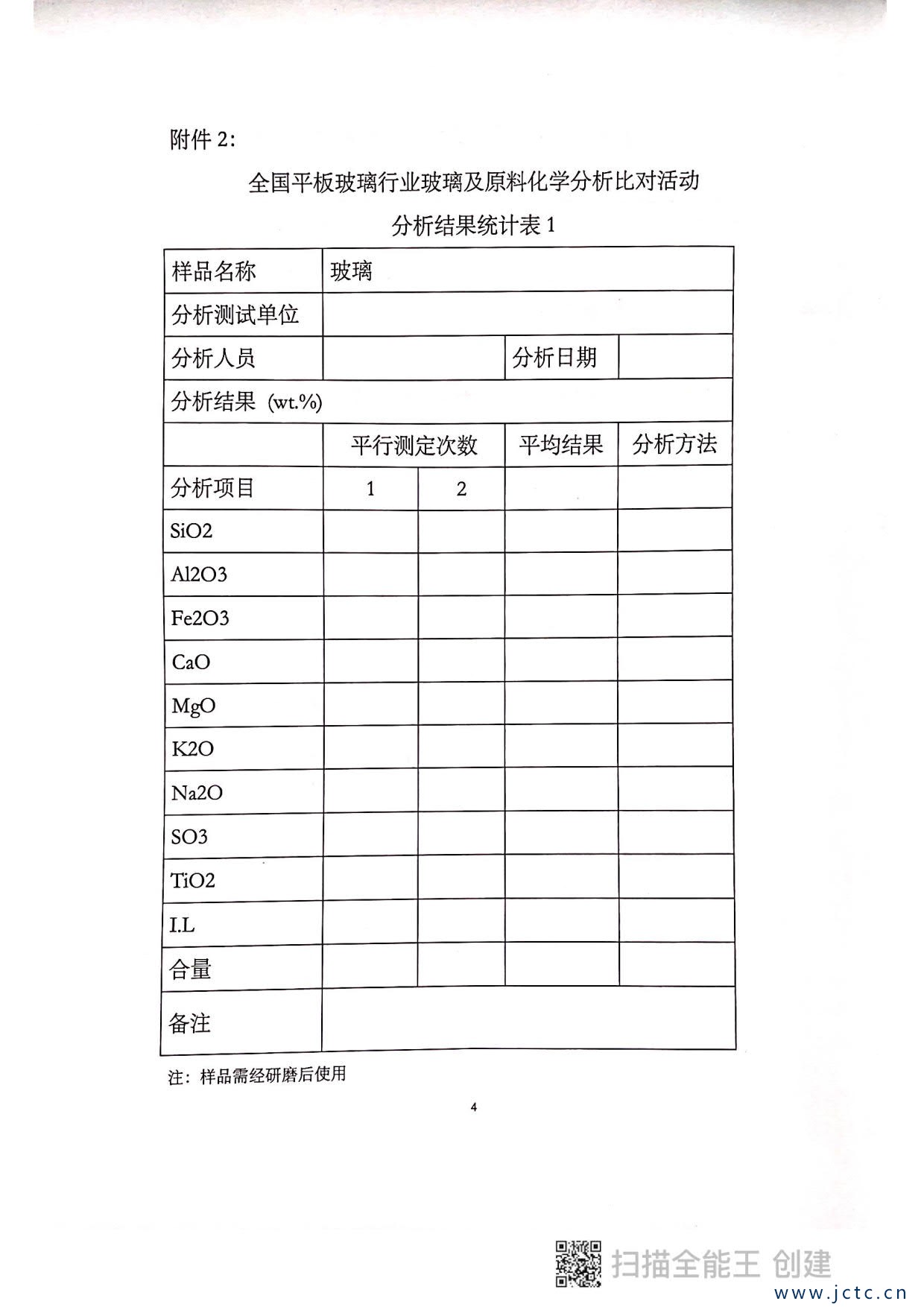關(guān)于開展第二屆全國平板玻璃行業(yè)原料化學(xué)分析對(duì)比活動(dòng)的通知_4.jpg